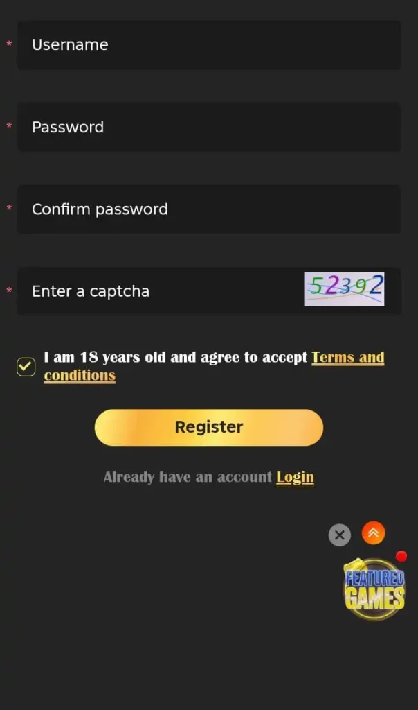 Register on GamesPK